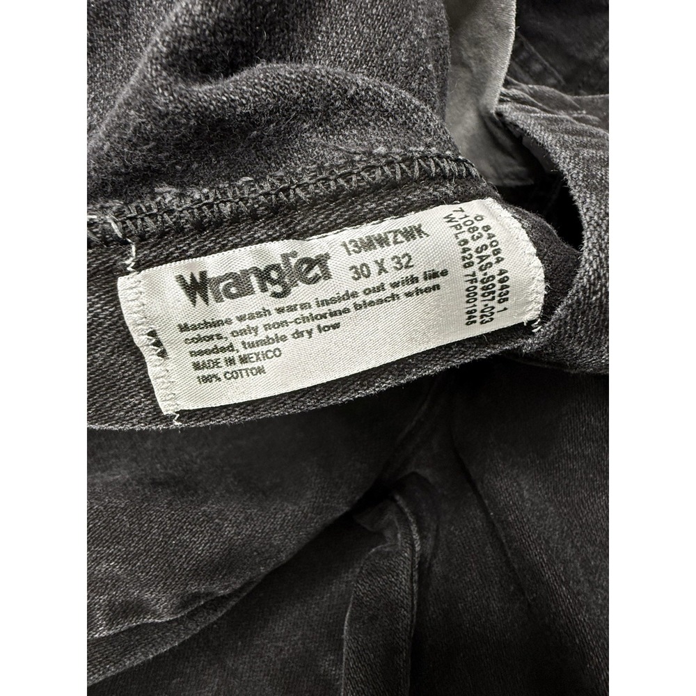 Wrangler Black Jeans 13MWZWK Mens Sz 30x32 Cowboy Cut Original Fit Work Vintage - Picture 6 of 11